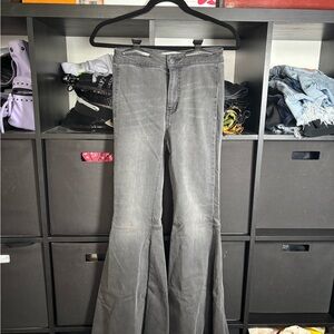 Free People Gray Flared Jeans